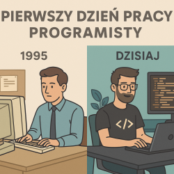Pierwszy dzień pracy programisty: 1995 vs dziś